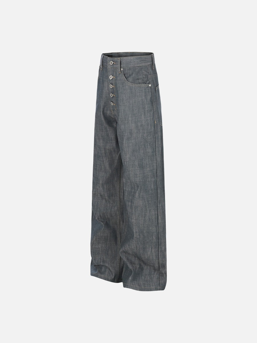 DAXUEN Wide-leg high-waisted denim trousers