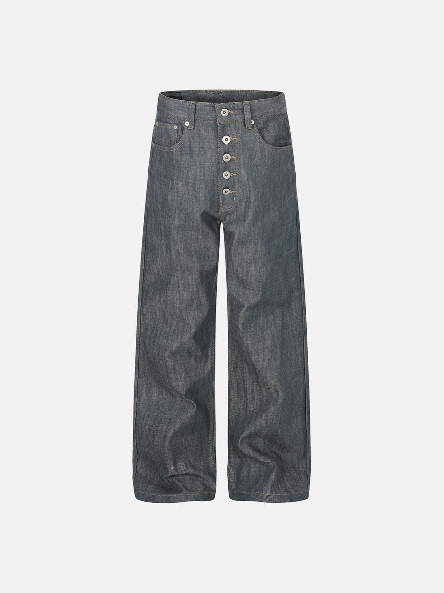 DAXUEN Wide-leg high-waisted denim trousers