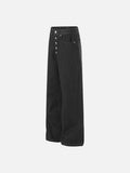 DAXUEN High-waisted wide-leg jeans in dark grey wash