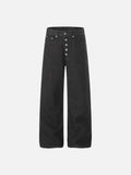 DAXUEN High-waisted wide-leg jeans in dark grey wash