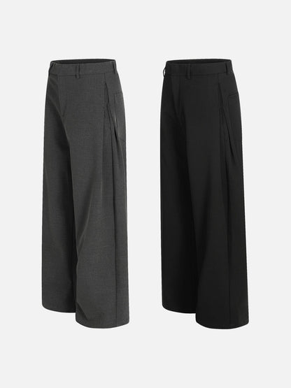 DAXUEN High-waisted wide-leg palazzo pants in dark grey and black