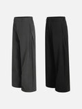 DAXUEN High-waisted wide-leg palazzo pants in dark grey and black