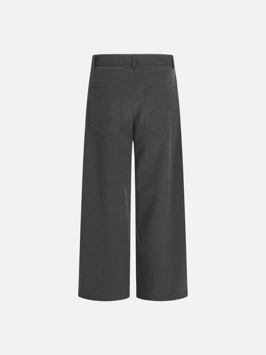 DAXUEN High-waisted wide-leg palazzo pants in dark grey and black