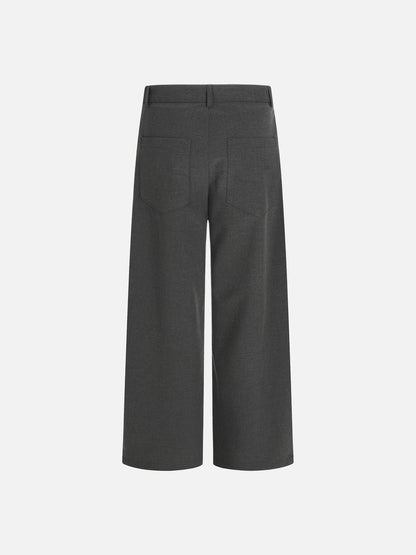 DAXUEN High-waisted wide-leg palazzo pants in dark grey and black