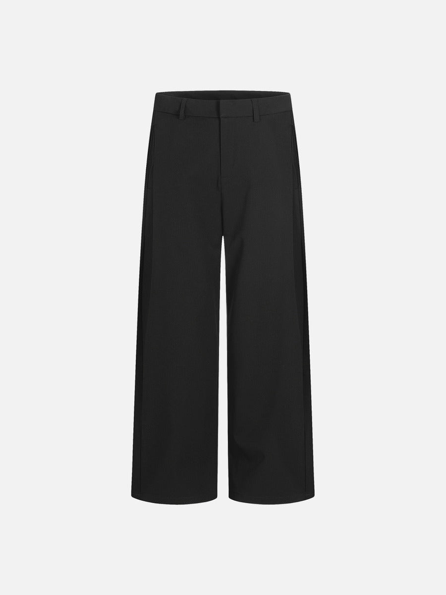 DAXUEN High-waisted wide-leg palazzo pants in dark grey and black