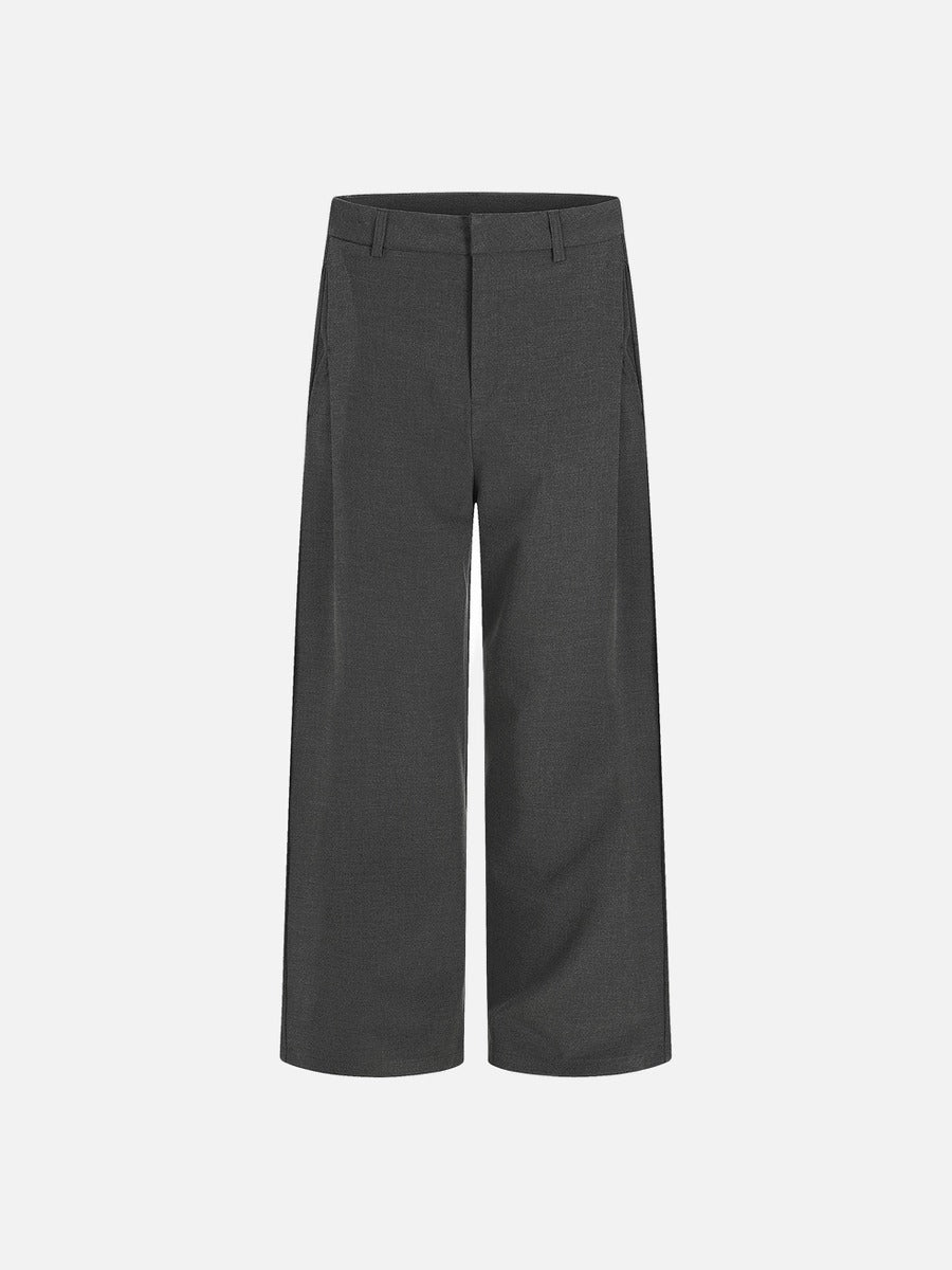 DAXUEN High-waisted wide-leg palazzo pants in dark grey and black