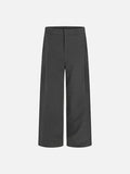 DAXUEN High-waisted wide-leg palazzo pants in dark grey and black