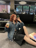 DAXUEN High-waisted wide-leg shorts with pleats and charm — model photo