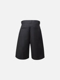 DAXUEN High-waisted wide-leg shorts with pleats and charm