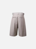 DAXUEN High-waisted wide-leg shorts with pleats and charm