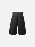 DAXUEN High-waisted wide-leg shorts with pleats and charm