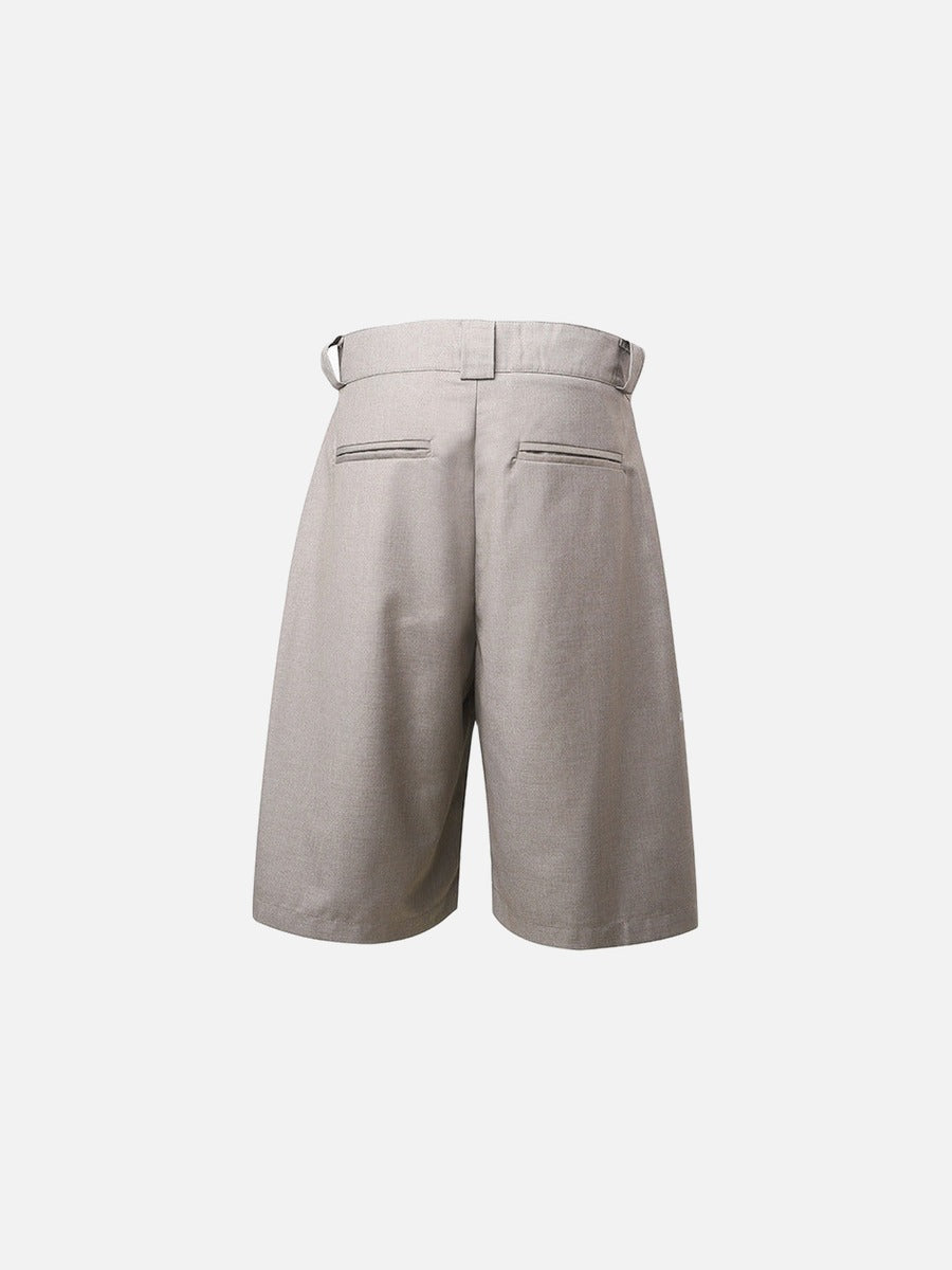 DAXUEN High-waisted wide-leg shorts with pleats and charm