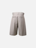 DAXUEN High-waisted wide-leg shorts with pleats and charm