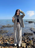 DAXUEN high-waisted-wide-leg-trousers — model photo