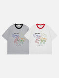 DAXUEN Short-sleeved embroidered t-shirt with horse graphic