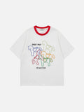 DAXUEN Short-sleeved embroidered t-shirt with horse graphic