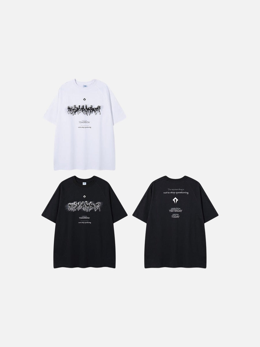 DAXUEN Hope For Tomorrow oversized graphic T-shirt