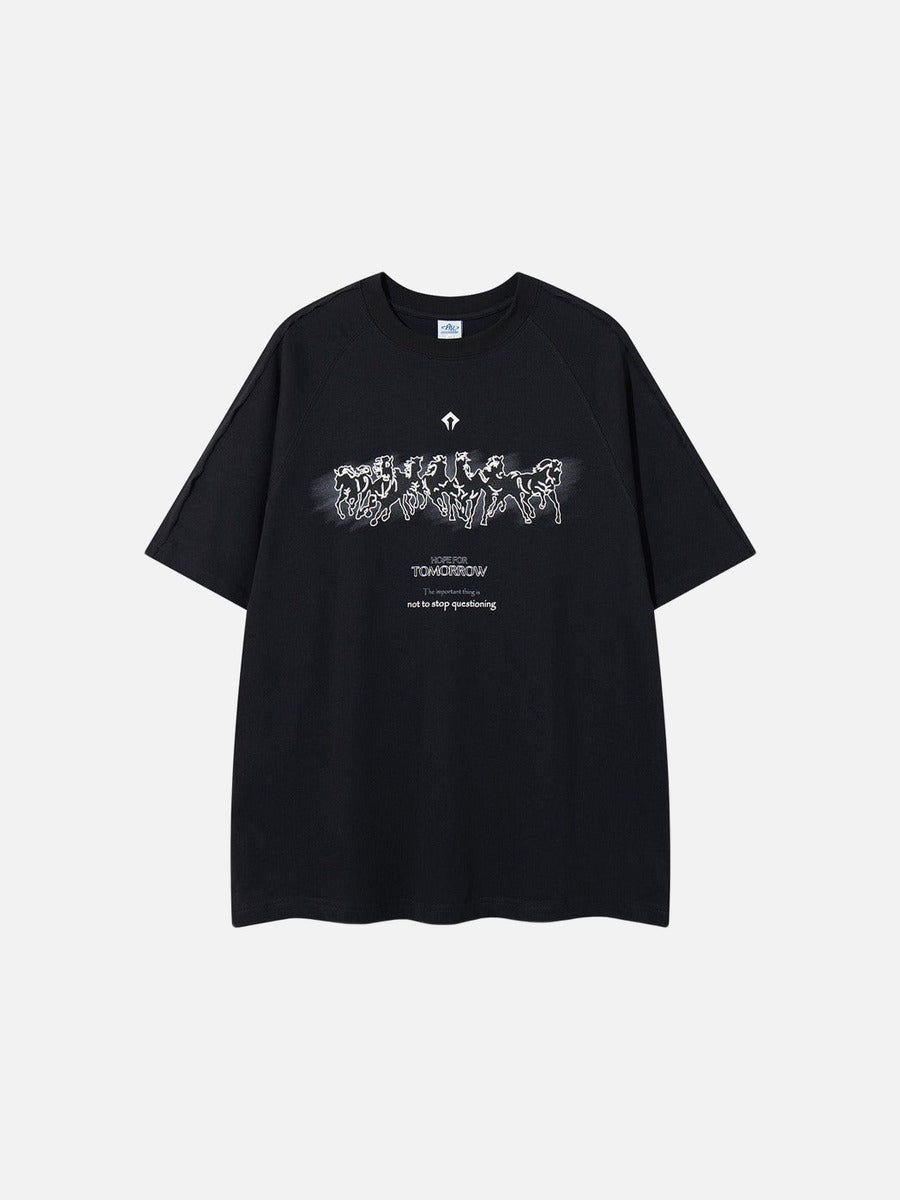 DAXUEN Hope For Tomorrow oversized graphic T-shirt