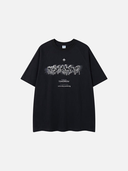 DAXUEN Hope For Tomorrow oversized graphic T-shirt
