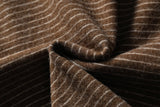 DAXUEN dark grey and brown horizontal striped mock neck cardigan jacket