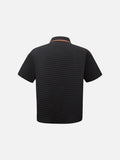 DAXUEN Houndstooth short sleeve collared shirt