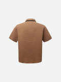 DAXUEN Houndstooth short sleeve collared shirt