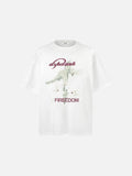 DAXUEN washed-out black oversized humanoid motion graphic tee