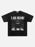 DAXUEN I AM MUSIC graphic oversized t-shirt