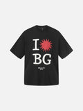 DAXUEN Relaxed fit graphic t-shirt with sunburst and letter print
