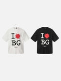 DAXUEN Relaxed fit graphic t-shirt with sunburst and letter print