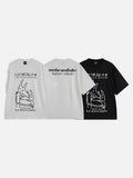 DAXUEN Short-sleeved graphic t-shirt with dog-themed prints