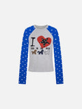 DAXUEN Long sleeve t-shirt with graphic print and raglan sleeves