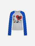 DAXUEN Long sleeve t-shirt with graphic print and raglan sleeves
