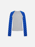DAXUEN Long sleeve t-shirt with graphic print and raglan sleeves
