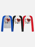 DAXUEN Long sleeve t-shirt with graphic print and raglan sleeves