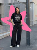 DAXUEN I Hope We Have Future graphic t-shirt — model photo