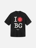 DAXUEN I Love BG graphic oversized t-shirt