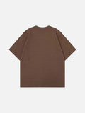 DAXUEN Oversized graphic T-shirt with human figures and text