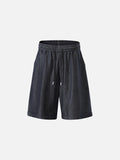 DAXUEN Men's relaxed-fit denim shorts in dark indigo blue