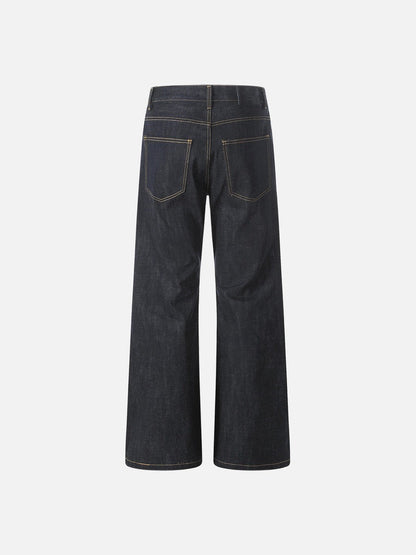 DAXUEN Dark indigo wide-leg denim jeans