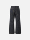 DAXUEN Dark indigo wide-leg denim jeans