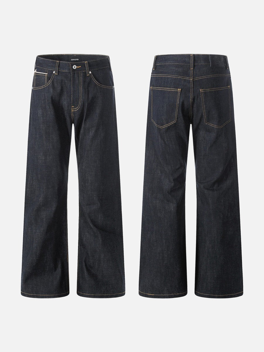 DAXUEN Dark indigo wide-leg denim jeans