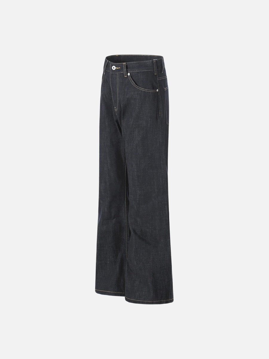 DAXUEN Dark indigo wide-leg denim jeans