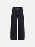 DAXUEN Dark indigo wide-leg denim jeans