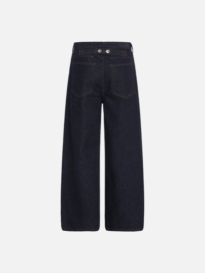 DAXUEN Dark indigo wide-leg denim jeans