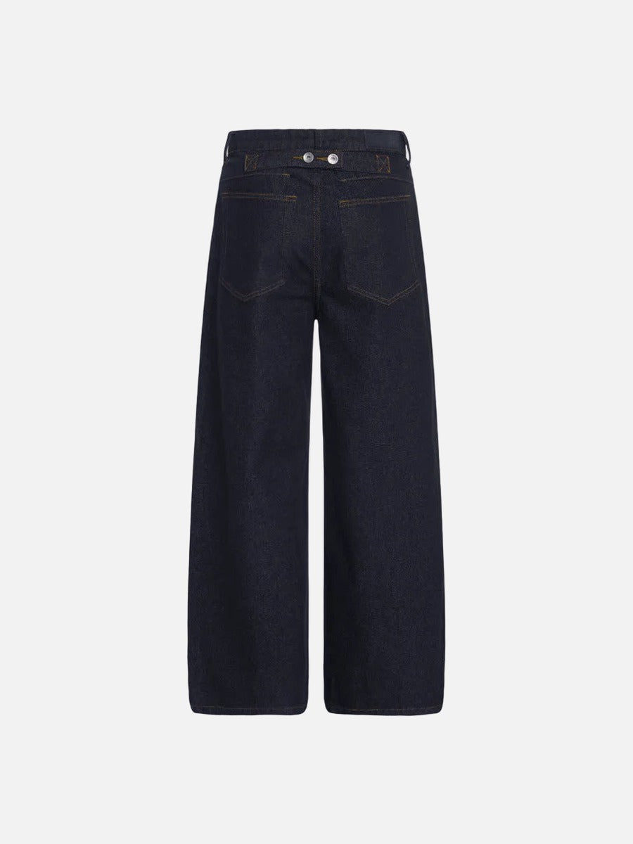 DAXUEN Dark indigo wide-leg denim jeans