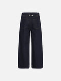DAXUEN Dark indigo wide-leg denim jeans