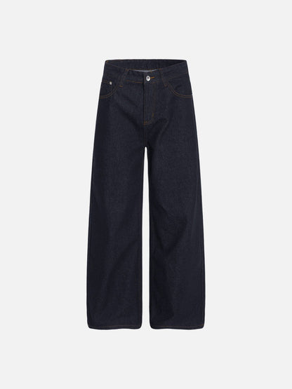 DAXUEN Dark indigo wide-leg denim jeans
