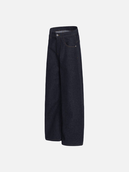 DAXUEN Dark indigo wide-leg denim jeans