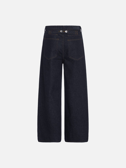 DAXUEN Dark indigo wide-leg denim jeans